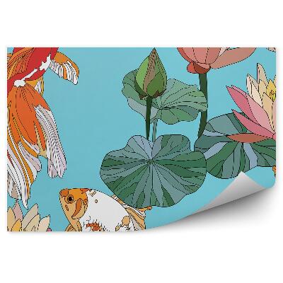 Fototapeta na stenu Ryby A Lekno Vzor Tapety