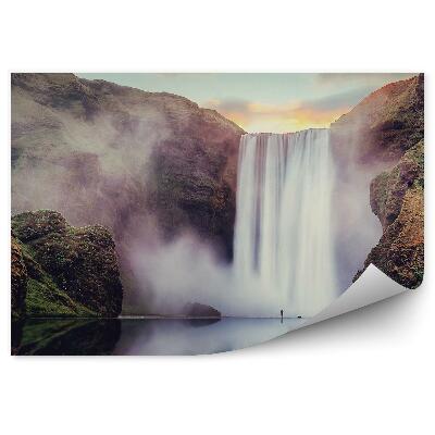 Fototapeta Vodopád Para Kamenné Kopce Zeleň