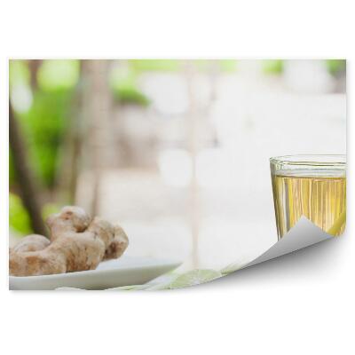 Fototapeta Bylinný zelený čaj citrónová tráva zázvor príroda