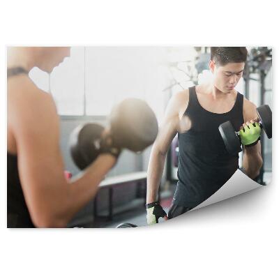 Fototapeta na stenu Azijska telovadnica za dvigovanje uteži