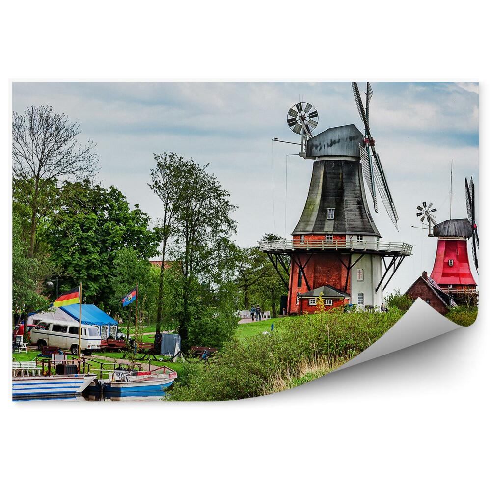 Fototapeta Narava mlini na veter ladje zelena