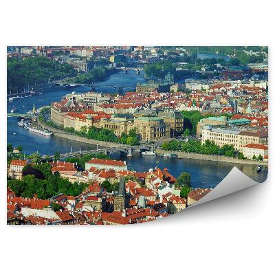Fototapeta na stenu Vltava panoráma mesta Praha pohľad z vtáčej perspektívy