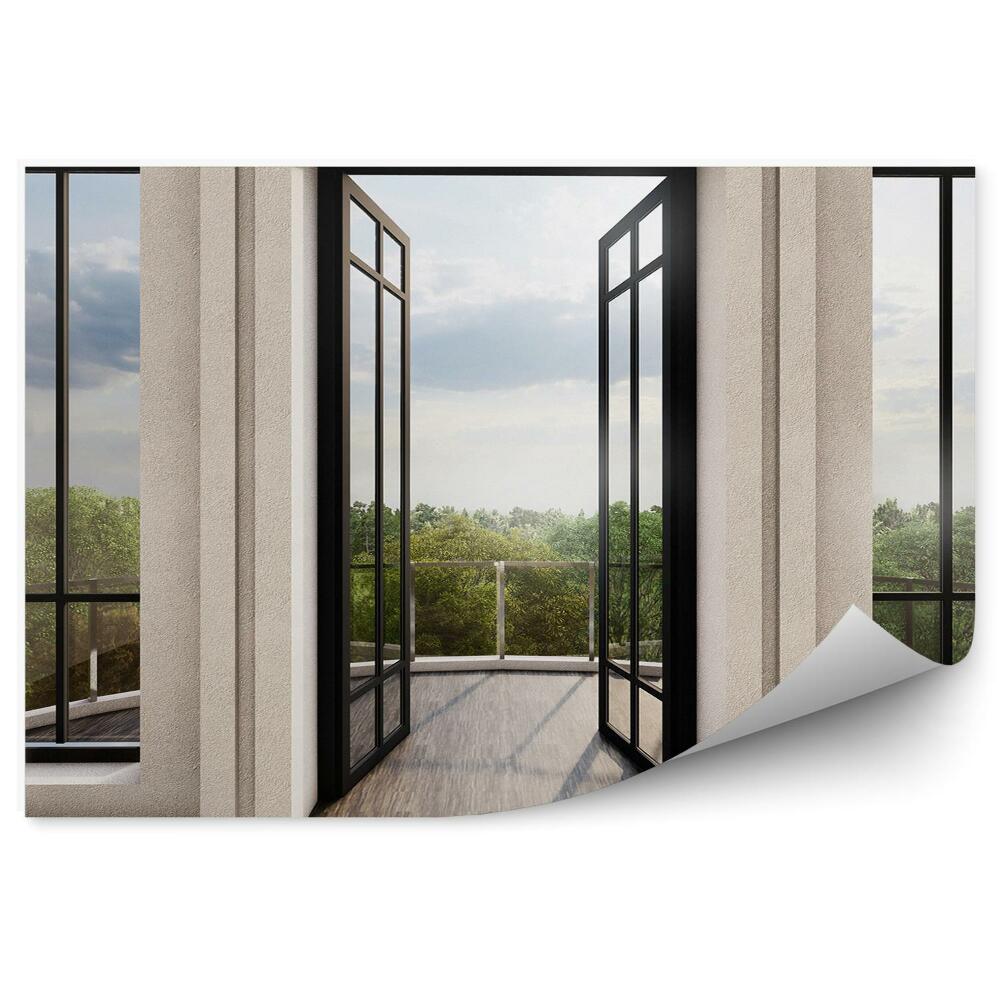 Fototapeta na stenu Architektúra pohľad zhora na koruny stromov lesa
