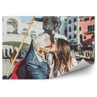 Fototapeta Šťastný Pár Benátky Dovolenka Bozk