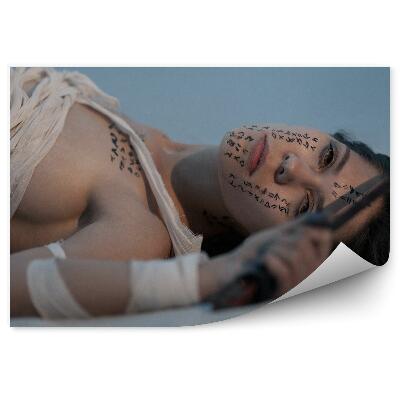 Fototapeta na stenu Dievča Na Piesku Múmia Egypt Telo