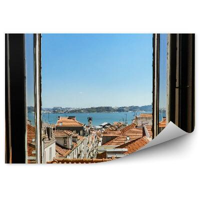 Fototapeta Pohľad z okna na mestské domy v Lisabone