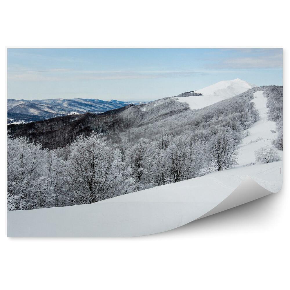 Fototapeta Hory vrchol sneh zima biela
