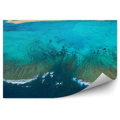 Fototapeta Pohľad z vtáčej perspektívy pobrežie piesok voda