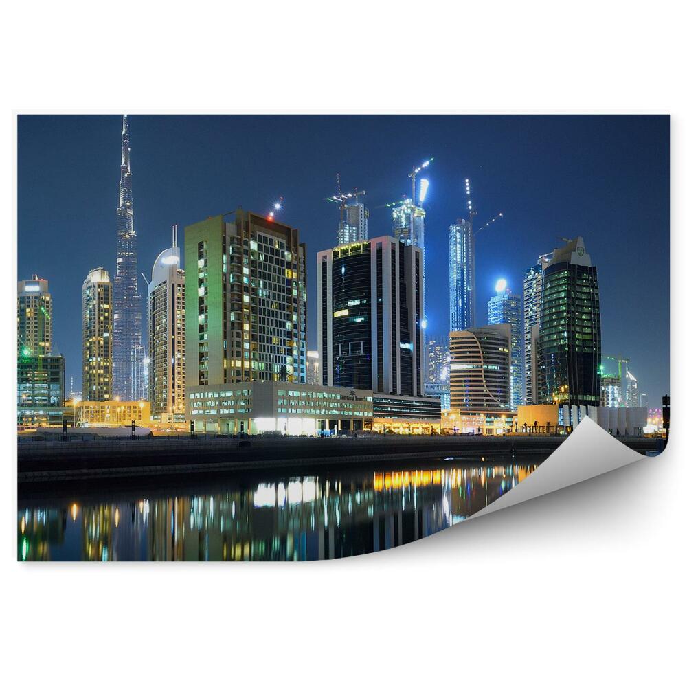 Fototapeta Dubaj Architektúra Odraz Vody Nočné Svetlo