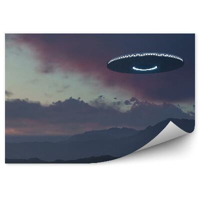 Fototapeta na stenu 3d Ufo Hory Obloha Mraky Kvety