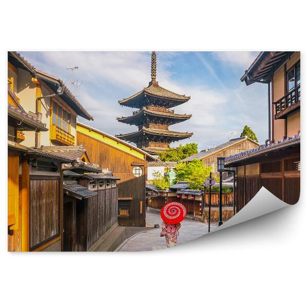 Fototapeta Yukata Dáždnik Japonsko Architektúra Budovy