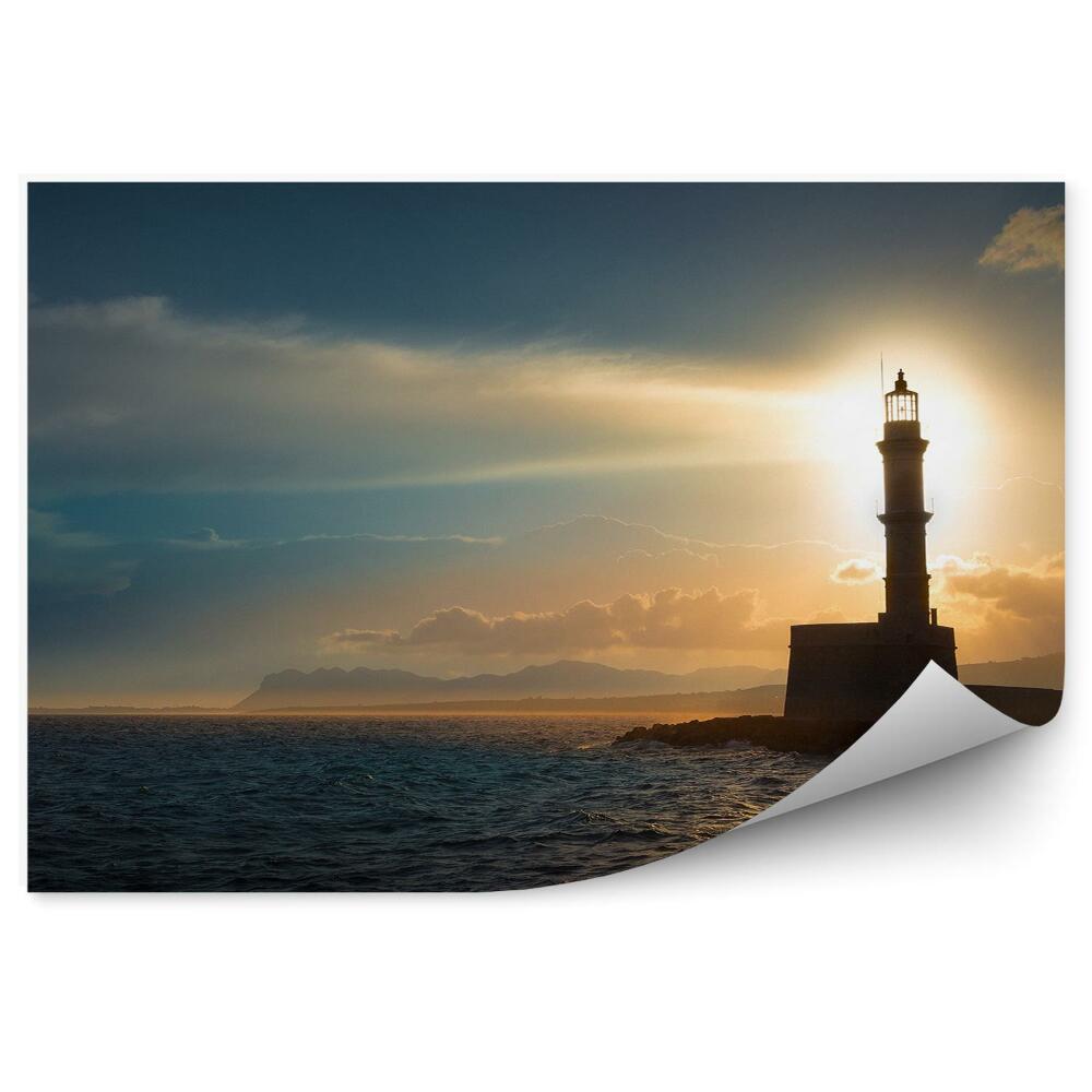 Fototapeta na stenu Maják žiara svetlo voda západ slnka