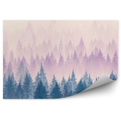 Fototapeta Les v hmle minimalistická ilustrácia