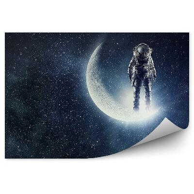 Fototapeta Astronaut Obloha Hviezdy Polmesiac