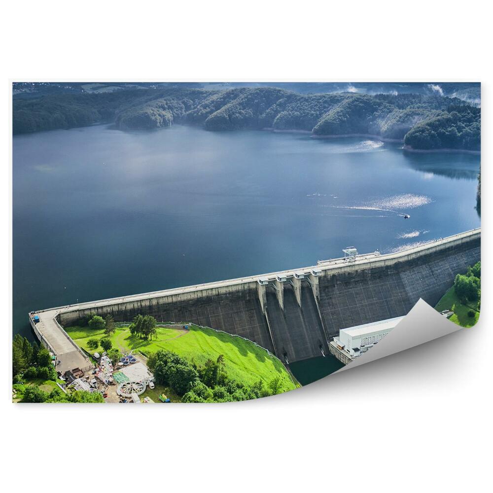 Fototapeta Vodná nádrž priehrady Solina Bieszczady turistika