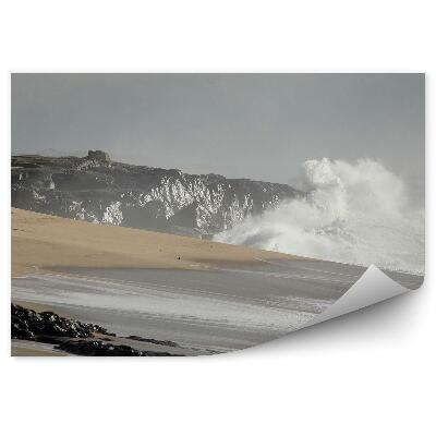 Fototapeta na stenu Búrka na pobreží skaly ľudia