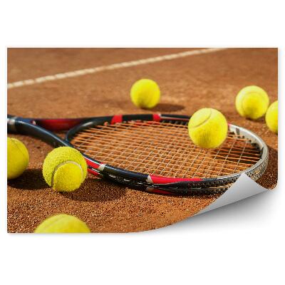 Fototapeta Igrišče za tenis z loparjem in žogo