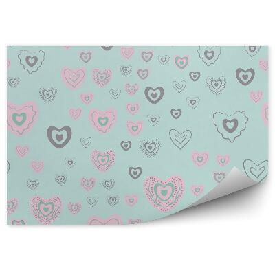 Detská fototapeta Zajačik v tvare srdca na modrom pozadí