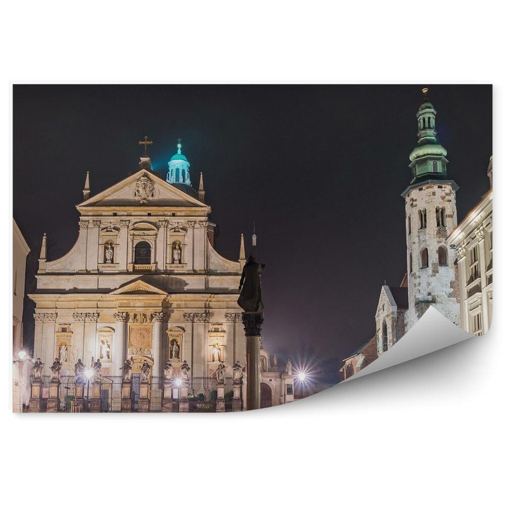 Fototapeta Kostoly Grodzka Krakov osvetlenie trhu obloha