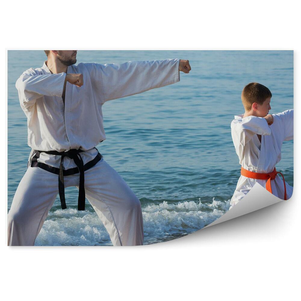 Fototapeta Trening karateja ocean plaža