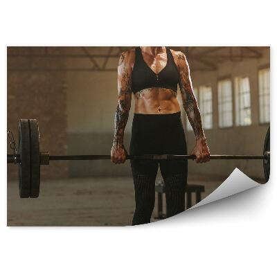 Fototapeta Ženske tetovaže za dvigovanje uteži