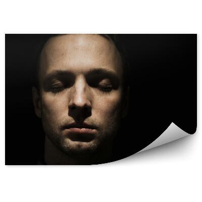 Fototapeta Portrét Mladého Muža S Bradou Tmavé Pozadie