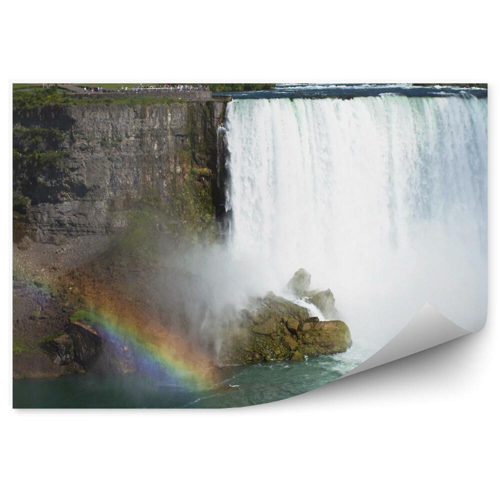 Fototapeta Niagarské vodopády stromy rastliny skaly ľudia dúha