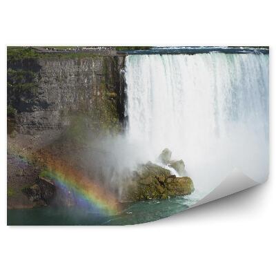 Fototapeta Niagarské vodopády stromy rastliny skaly ľudia dúha