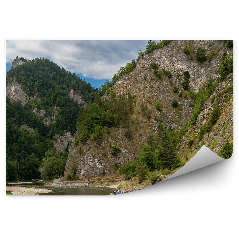 Fototapeta Trasa pozdĺž rieky Dunajec splavovanie pieniny