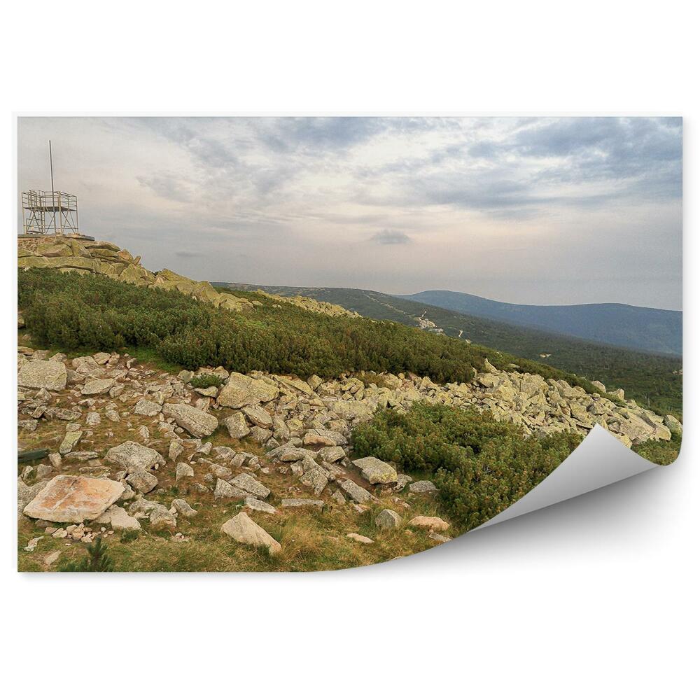 Fototapeta Zamračená obloha hory karkonosze príroda
