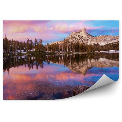 Fototapeta na stenu Národný park kopec sneh vianočný stromček odrážajúci sa vo vode