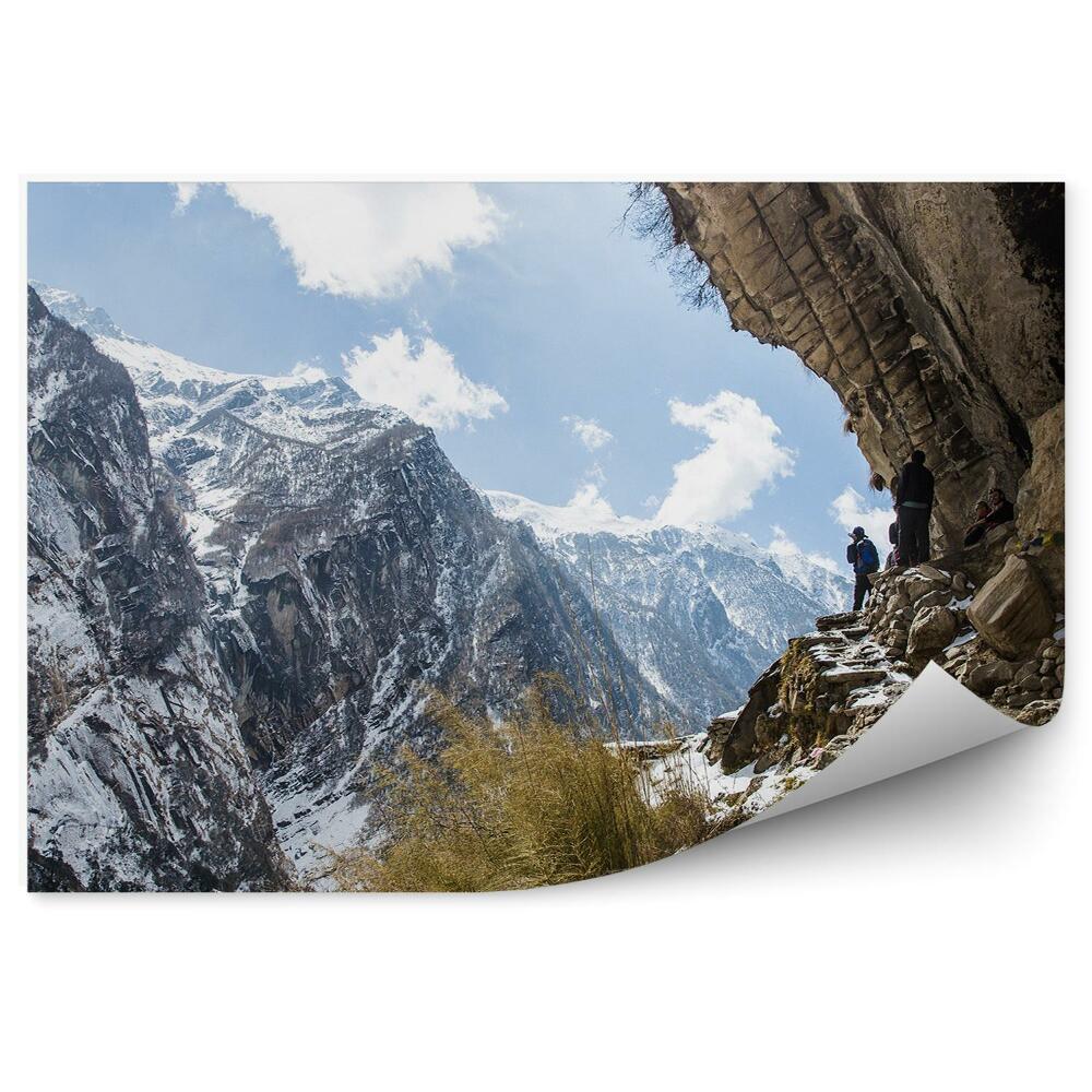 Fototapeta Lezenie na vrcholy hôr himalájov ľudia