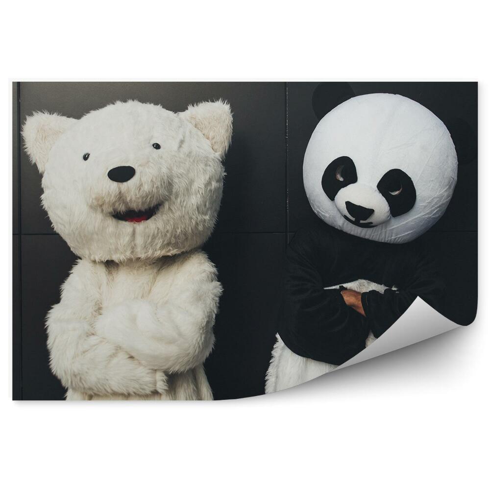 Fototapeta Medvedík a panda sa obliekajú