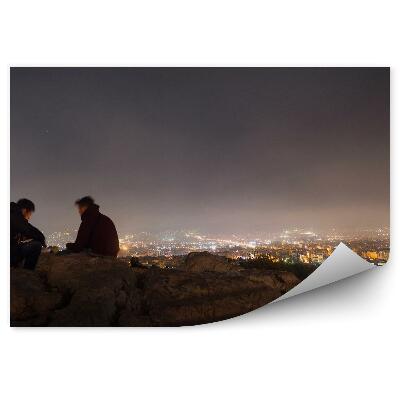 Fototapeta na stenu Budovy svetlá skaly ľudia noc Atény Grécko