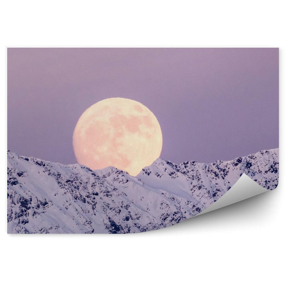 Fototapeta Hory Alpy Sneh Zima Noc Mesiac