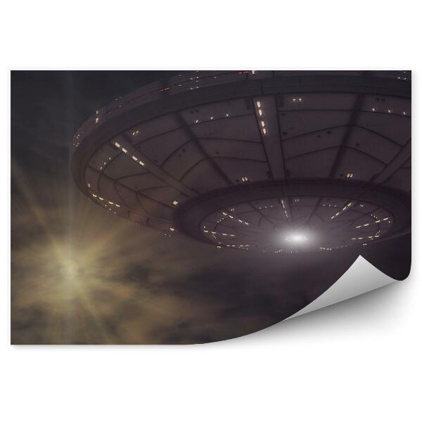 Fototapeta Obloha Mraky Ufo 3d Vesmírna Loď Slnko