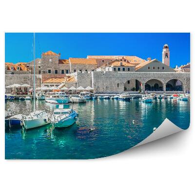 Fototapeta Morská Scenéria Loď Mesto Chorvátsko Stavba