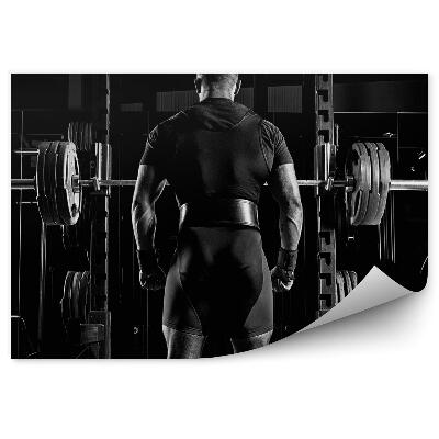 Fototapeta na stenu Bodybuilder dvigovanje uteži