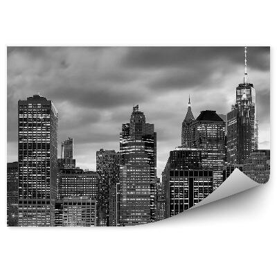 Fototapeta na stenu Čiernobiela panoramatická snímka mesta new york