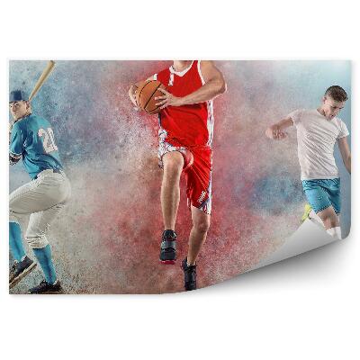 Fototapeta na stenu Športniki bejzbol košarka nogomet
