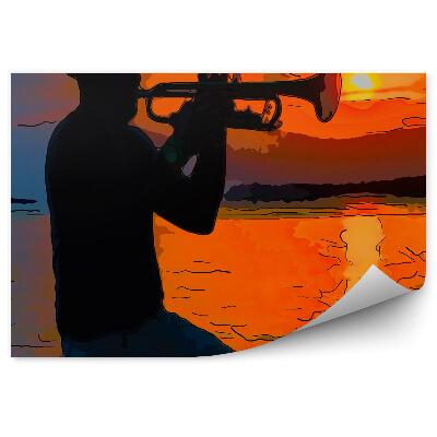 Fototapeta na stenu Kuba Havana trúbka muž maľované abstraktné