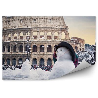 Fototapeta na stenu Zimné zasnežené rímske koloseum