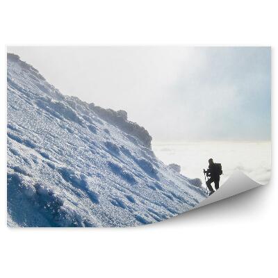 Fototapeta Turistické Hory Zimné Sneh Hmla Obloha