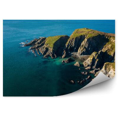 Fototapeta Pohľad Z Vtáčej Perspektívy Skaly Hory More Obloha Mraky