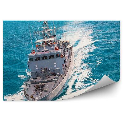 Fototapeta Vojenská Loď Antény Zátoka Modrá More