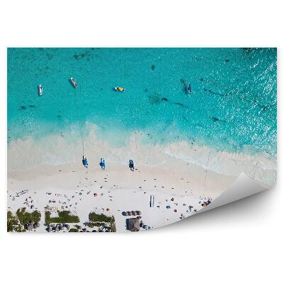 Fototapeta Pohľad Z Vtáčej Perspektívy Pláž Modrá Voda Príroda