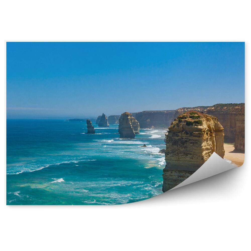 Fototapeta na stenu Dvanásť Apoštolov Skaly Pláž Oceán Stromy Obloha Austrália