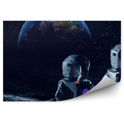 Fototapeta Astronauti Planéta Zem Obloha Hviezdy Mesiac