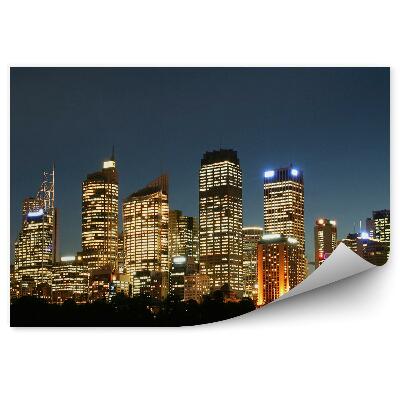 Fototapeta Mrakodrapy oceán noc