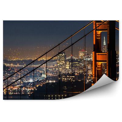 Fototapeta Osvetljeni mostovi stavbe noč arhitektura